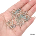 8mm light blue translucent jelly glass beads for DIY jewelry making and bracelets - Transparent Beads / 8mm / Light Blue