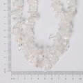 Irregular white crystal chip stone beads strands for DIY jewelry making shown with ruler - 10-30mm 38cm/str Approx 50pcs / Natural White Crystal