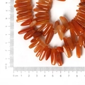 Orange natural agate gemstone long stick loose beads for DIY handmade bracelets - 10-30mm 38cm/str Approx 50pcs / Natural Red Aventurine