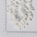 White irregular long stone beads strand for handmade DIY bracelets and accessories - 10-30mm 38cm/str Approx 50pcs / Natural White Stone
