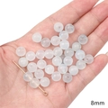 8mm white translucent cat-eye beads with soft moonstone effect for DIY jewelry making - Jelly Texture Round Bead / 8mm / Light Blue