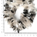 Irregular natural black rutilated quartz stone beads for handmade jewelry making - 10-30mm 38cm/str Approx 50pcs / Natural Black Rutilated Quartz