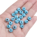 Γαλάζιες ακρυλικές χάντρες 8x6mm για DIY κοσμήματα κρατημένες στην παλάμη - Μπλε