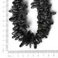 Natural snowflake obsidian gemstone beads in irregular long shapes for jewelry making - 10-30mm 38cm/str Approx 50pcs / Natural Snowflake Obsidian