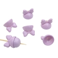 DIY colorful iridescent acrylic bow beads in lavender purple for jewelry making projects - Set of 4 / Purple