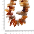 Irregular natural carnelian and agate long beads for DIY jewelry making with scale - 10-30mm 38cm/str Approx 50pcs / Natural Agate