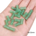 Green drum-shaped glass beads 6x12mm for handmade jewelry bracelets and necklaces - Jelly Bamboo Shape 6x12mm Hole 1mm Green 20/Pack