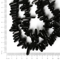 Polished black obsidian irregular stone beads for DIY jewelry and bracelet making - 10-30mm 38cm/str Approx 50pcs / Black Glass