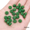 Green 8x5mm crystal glass abacus beads for handmade DIY bracelets and jewelry - Solid Abacus Beads 8x5mm Hole 1mm Dark Green 20/Pack