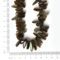 Natural labradorite stone beads with blue fire flash and measurement scale - 10-30mm 38cm/str Approx 50pcs / Natural Labradorite