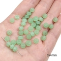 Translucent light green 6x4mm round glass beads for handmade jewelry DIY bracelets - Transparent Small Column Beads 6x4mm Hole 1mm Jelly Green 20/Pack