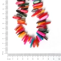 Vibrant irregular strip-shaped natural stone beads for DIY bohemian jewelry making - 10-30mm 38cm/str Approx 50pcs / Natural Colorful Shell