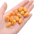 Perline da football in acrilico arancione lucido per creazione di gioielli sportivi - Orange Rugby