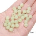 8mm light green round cat eye beads with silk texture for handmade DIY jewelry crafting - Jelly Round 8mm Hole 1mm Light Green White 20/Pack