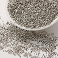 100g silberne Glasperlen in Röhrenform für DIY-Schmuckherstellung und Handwerk - 100g/Packung / Silber