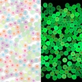 Perles en acrylique phosphorescentes en forme d'étoile pour la création de bijoux - Perles Plates Étoile 4x7mm Fluorescent Lumineux Blanc Transparent & Texte Couleur