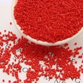 Glänzende hellrote Glasperlen für DIY-Schmuckherstellung und Stickereiprojekte - 100g/Packung / Rot