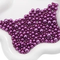 Polished purple ABS faux pearls in mixed sizes for DIY jewelry and crafts - 3-8mm / Deep purple