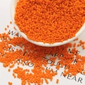 Großpackung leuchtend orangefarbene Glasperlen für DIY-Schmuck und Halsketten - 100g/Packung / Orangerot