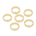 Lot de 6 anneaux intercalaires polis dorés 18K avec trous latéraux pour bijoux DIY - Diamètre du Trou env. 1mm / 9mm Or Rempli 14K