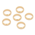 Lot de 6 anneaux d'espacement circulaires plaqués or 18 carats polis pour bijoux DIY - Diamètre du Trou env. 1mm / 9mm Or Rempli 18K
