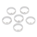 Lot de 6 anneaux intercalaires ronds argentés plaqués or 18 carats pour bijoux DIY - Diamètre du Trou env. 1mm / 9mm Platine