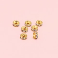 Distanziatori dorati con strass brillanti per la creazione di gioielli e bracciali fai-da-te - Anello con diamante / 20 pezzi/confezione (Diametro 6mm) / Strass Cristallo AB Oro