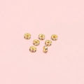 Distanziatori dorati fai-da-te con strass AB arcobaleno per set di creazione gioielli - Anello con diamante / 20 pezzi/confezione (Diametro 4mm) / Strass Cristallo AB Oro