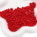 Vibrant red ABS iridescent imitation pearls in various sizes for DIY craft decoration - 3-8mm / Red
