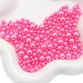 Pink multi-size ABS imitation pearls without holes for DIY crafts and jewelry making - 3-8mm / Hot Pink