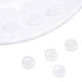 Weiße, lichtdurchlässige Donut-Perlen aus Kunstjade für DIY Schmuckherstellung - 8mm-Kleines Loch (10 Stück/Packung) / Weißer Jade