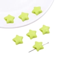 Sternförmige Acrylperlen in Zitronengrün für handgefertigte DIY Schmuckprojekte - 30 Stück/Packung / Gelbgrün