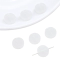 Translucent white round Fu character beads for DIY jewelry and necklace crafting - Fu Tablet Style / 10 Pieces/Pack (Approx. 1mm Aperture) / White
