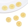 Zartgelbe Glasperlen in Donut-Form für DIY-Schmuck und handgefertigte Accessoires - 12mm-Kleines Loch (10 Stück/Packung) / Topasgelb