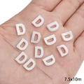 White freshwater shell letter D beads for DIY jewelry making handmade bracelets - Letter D / Original Color (2 Pieces/Pack)