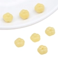 Translucent pale yellow pumpkin shaped resin beads for DIY jewelry making and crafts - Approx. 1mm / Flat Pumpkin Shape / 10Pcs/Pack / Yellow