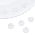 Polierte weiße Glasperlen in Jade-Optik für DIY Schmuckherstellung Handwerk Zubehör - 10mm-Großes Loch (10 Stück/Packung) / Weißer Jade