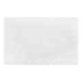 Chiffon de nettoyage blanc en microfibre avec bords dentelés pour bijoux - 6x8cm / Blanc