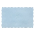 Chiffon de nettoyage en microfibre bleu clair pour bijoux avec bords dentelés en zigzag - 6x8cm / Bleu