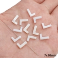 Letter L shaped white freshwater shell bead for DIY jewelry making 7x10mm size - L / Original Color (2 Pieces/Pack)
