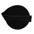 Professional black elastic ribbon spool with dense horizontal woven texture for DIY crafts - 15mm Width (5 Yards/Roll) / Black