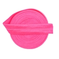 Rose pink elastic ribbon roll for DIY crafts and sewing, 1.5-2cm width woven stretch band - 15mm Width (5 Yards/Roll) / Fluorescent Pink