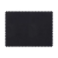 Microfiber jewelry cleaning cloth in black with decorative zigzag serrated edges - Black