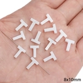 White freshwater shell bead in T-shape 8x10mm for DIY jewelry making and crafts - Letter T / Original Color (2 Pieces/Pack)