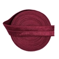 Elastic stretch ribbon roll in deep wine red color with premium ribbed texture surface - 15mm Width (5 Yards/Roll) / Burgundy