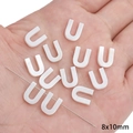 U-shaped natural white shell bead 8x10mm for handmade DIY jewelry making - Letter U / Original Color (2 Pieces/Pack)