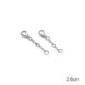 Gepolijste zilveren verstelbare karabijnsluiting verlengketting voor sieraden 2,8cm - Kreeftsluiting Verlengketting (Stijl 12)