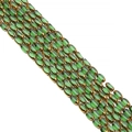 Oval green crystal beads with gold trim and vertical facets for DIY jewelry making - Transparent Green 3x5mm