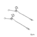 Paar 6cm verstelbare zilveren metalen verlengkettingen voor het maken van doe-het-zelf sieraden - Veersluiting Verstelbare Pin (Stijl 10)