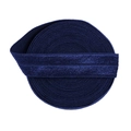 Elastic dark blue woven ribbon spool with smooth stretch finish for sewing crafts - 15mm Width (5 Yards/Roll) / Navy Blue